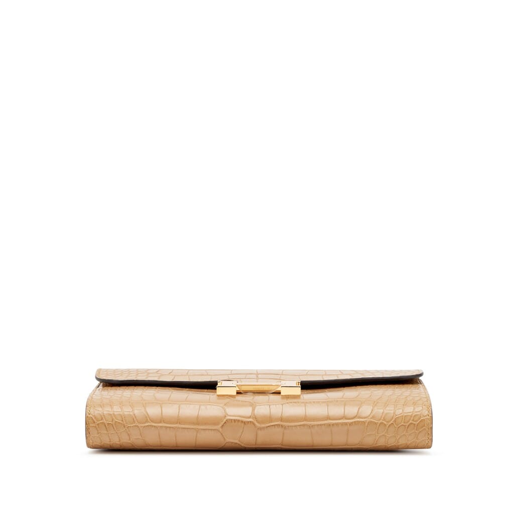 Chai Matte Alligator Constance-To-Go Wallet Gold Hardware, 2025