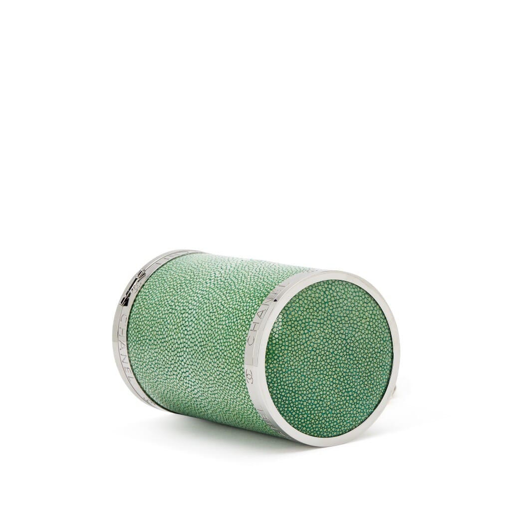 Stingray Barrel Minaudière Clutch Silver Hardware, 2003-2004
