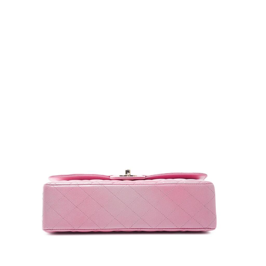 Pink Quilted Lambskin Medium Timeless Double Flap Gold Hardware
