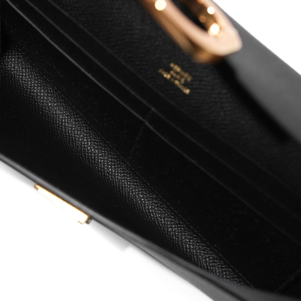 Black Epsom Maillon-To-Go Wallet Gold Hardware, 2024