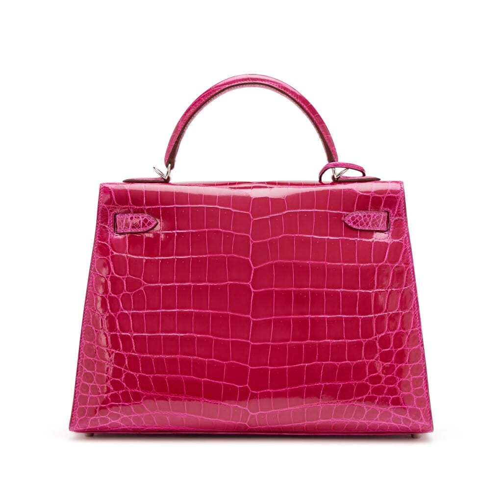 Rose Scheherazade Shiny Niloticus Crocodile Sellier Kelly 32 Palladium Hardware, 2014