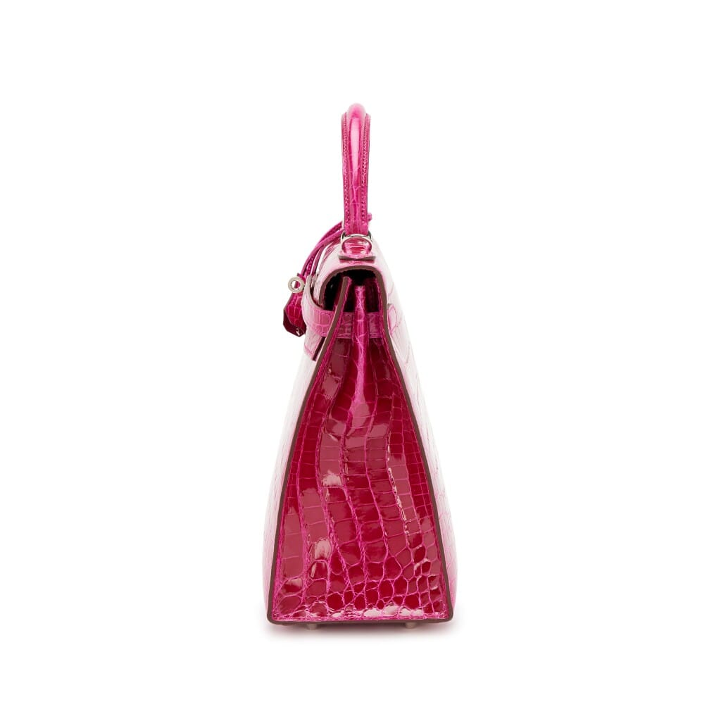Rose Scheherazade Shiny Niloticus Crocodile Sellier Kelly 32 Palladium Hardware, 2014