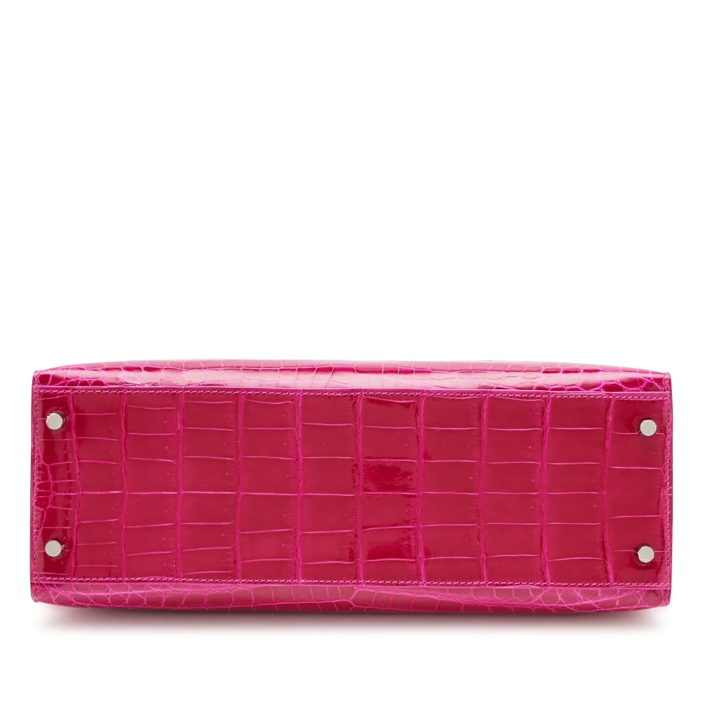Rose Scheherazade Shiny Niloticus Crocodile Sellier Kelly 32 Palladium Hardware, 2014