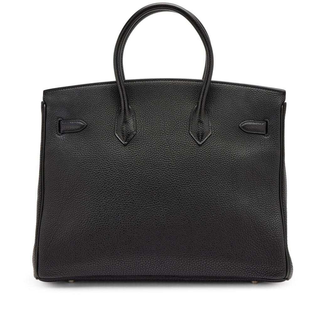 Black Togo Birkin 35 Palladium Hardware, 2003