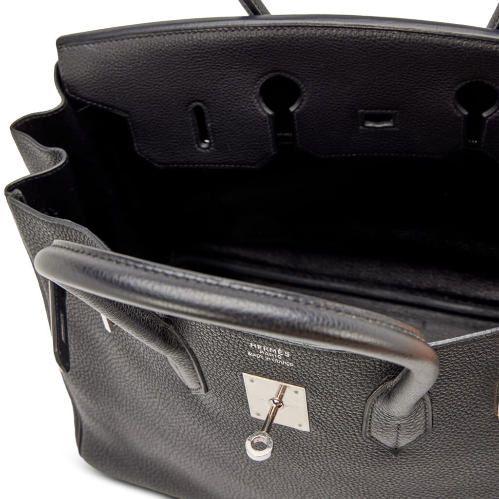 Black Togo Birkin 35 Palladium Hardware, 2003