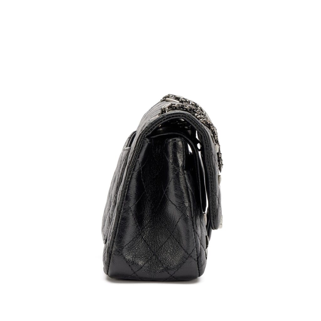 Black Quilted Calfskin Utensil Charms Brasserie 2.55 Reissue 225 Flap Bag Ruthenium Hardware, 2015