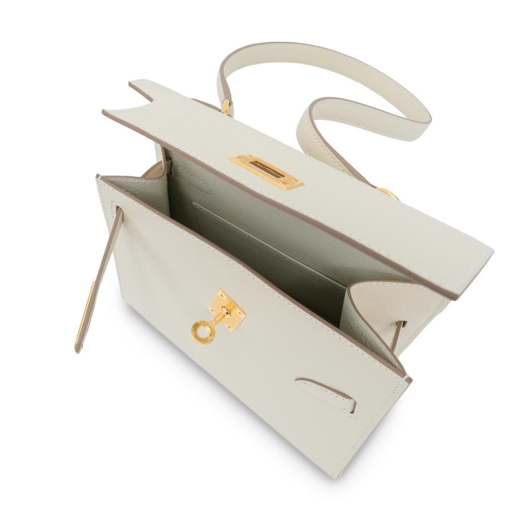 Limited Edition Craie Epsom Kelly en Désordre 20 Sellier Gold Hardware, 2026