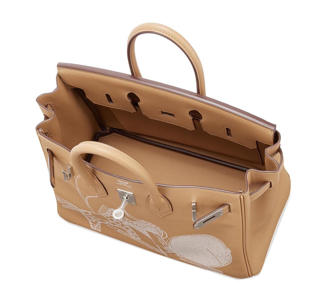 Limited Edition Biscuit Swift In and Out Birkin 25 Palladium Hardware, 2023