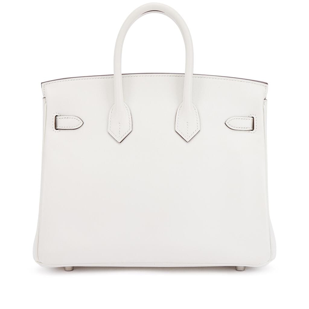 Limited Edition White Swift In and Out Birkin 25 Palladium Hardware, 2023