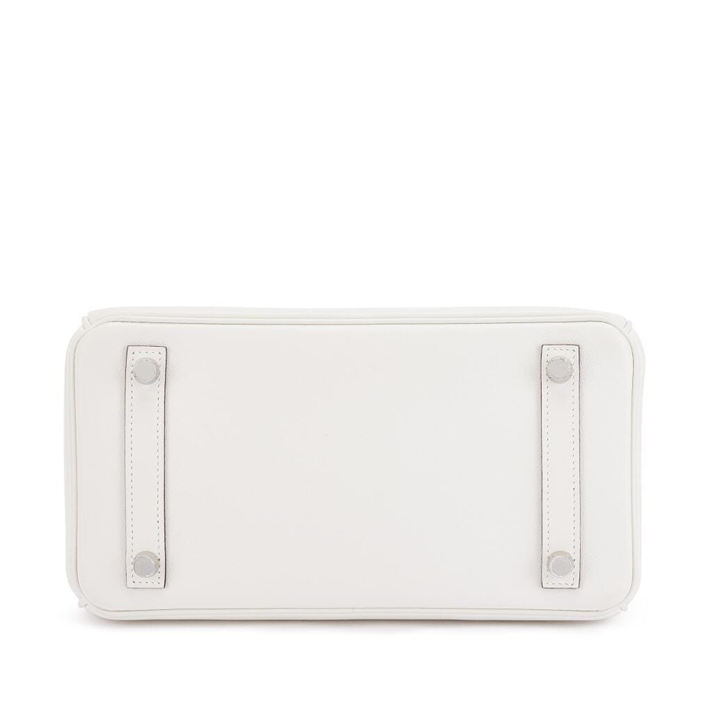 Limited Edition White Swift In and Out Birkin 25 Palladium Hardware, 2023