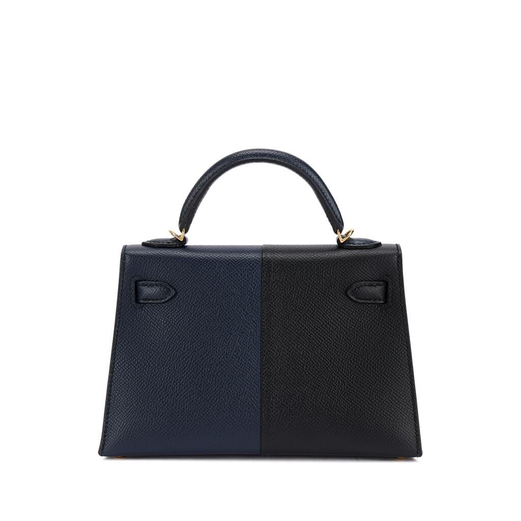 Limited Edition Bleu Indigo, Black Epsom and Rouge Grenat Casaque Mini Kelly II 20 Gold Hardware, 2021