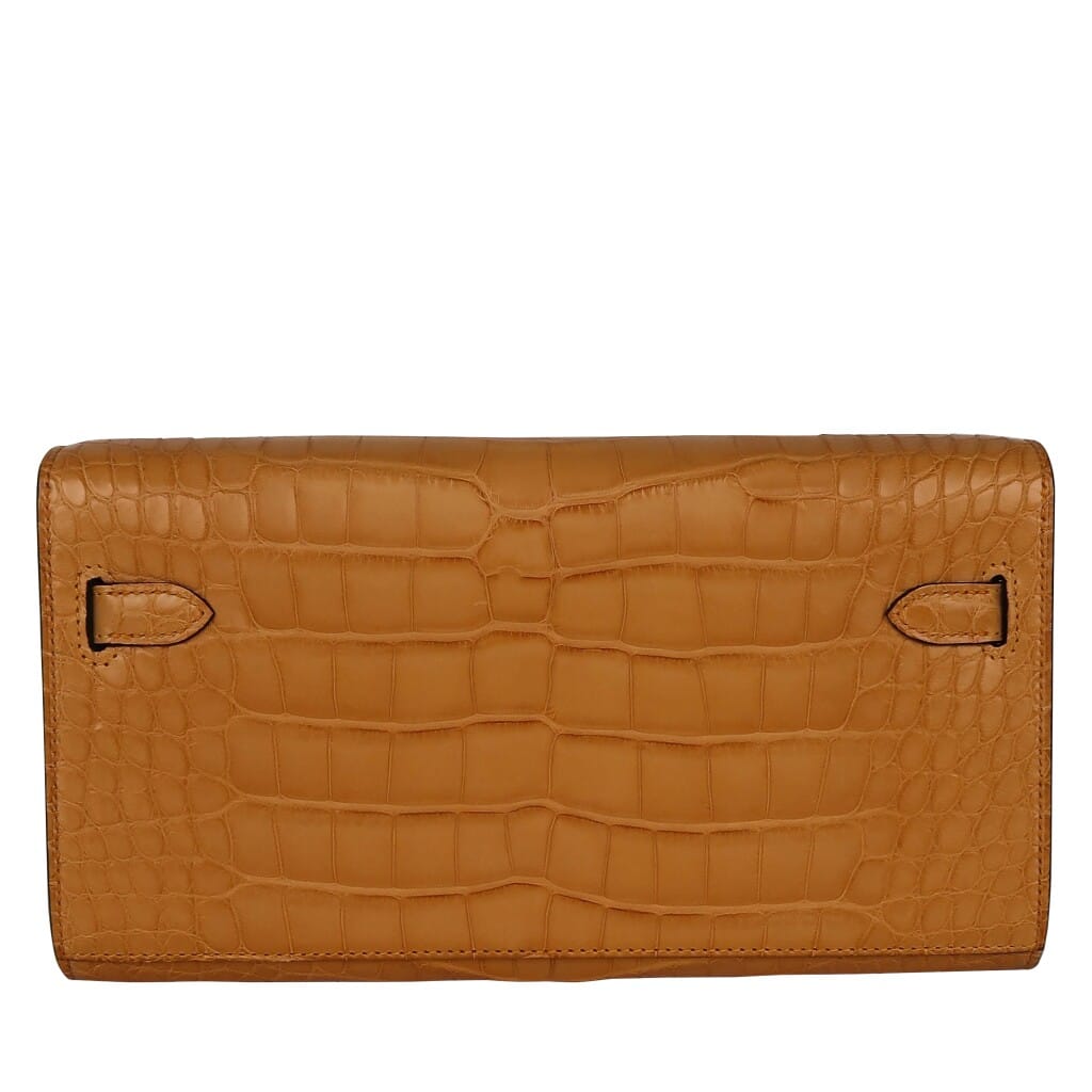 Blond Matte Alligator Kelly-To-Go Wallet Palladium Hardware, 2026