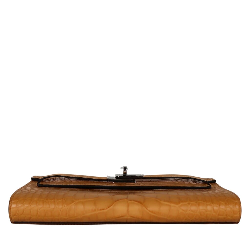 Blond Matte Alligator Kelly-To-Go Wallet Palladium Hardware, 2026