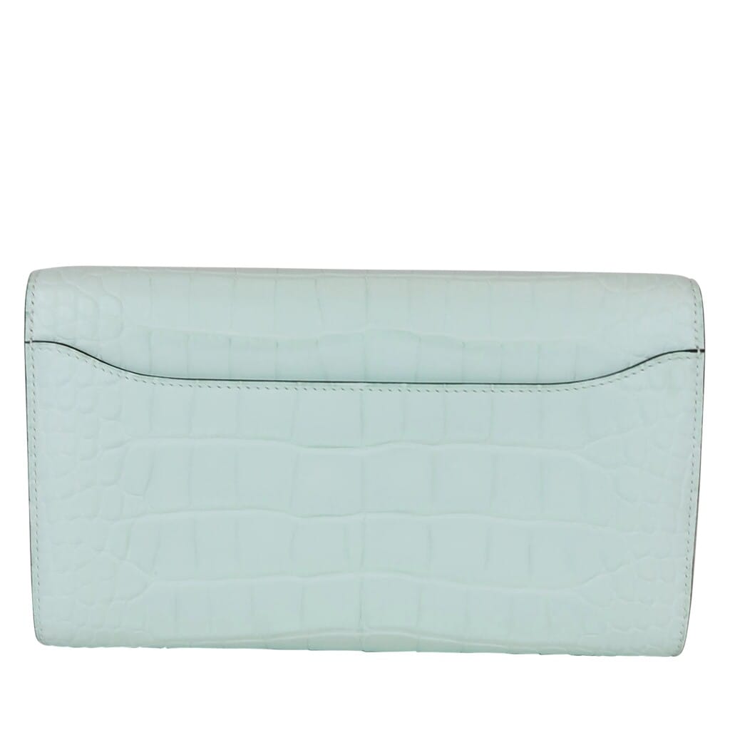 Vert Peppermint Matte Alligator Constance-To-Go Wallet Palladium Hardware, 2025