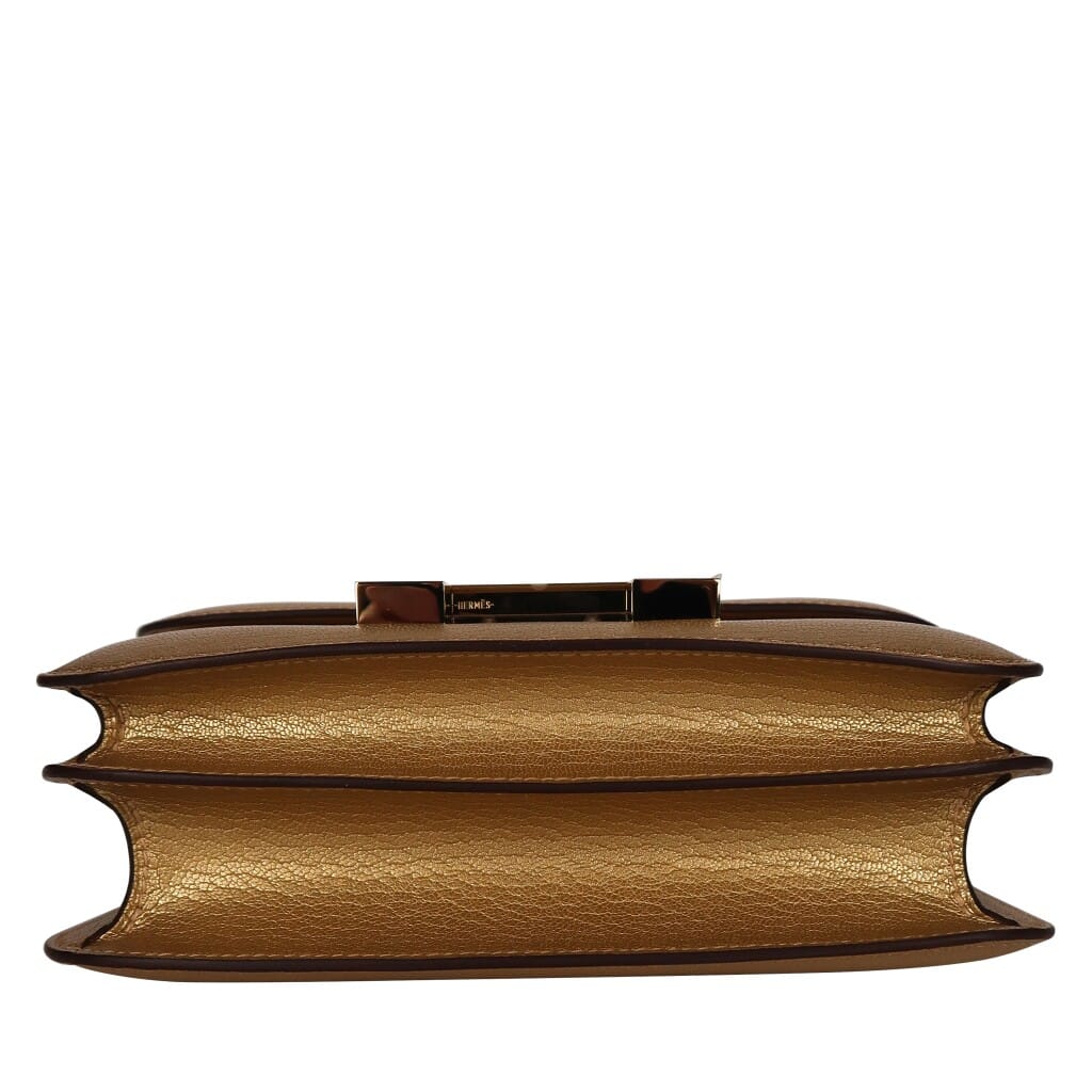 Limited Edition Doré Chèvre Chamkilight Metallic Mini Constance 18 Permabrass Hardware, 2024