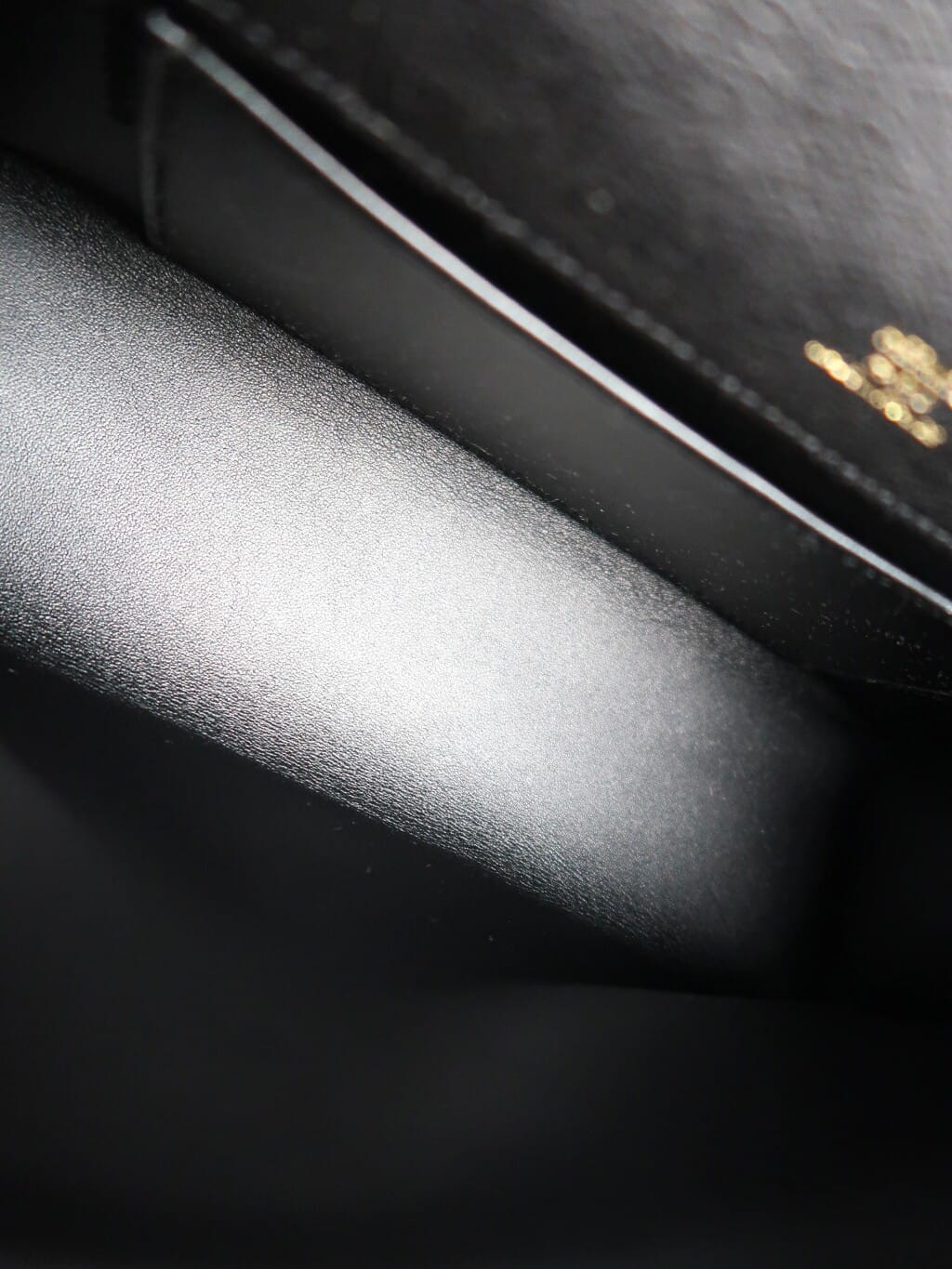 Black Ostrich Kelly Pochette Gold Hardware, 2025