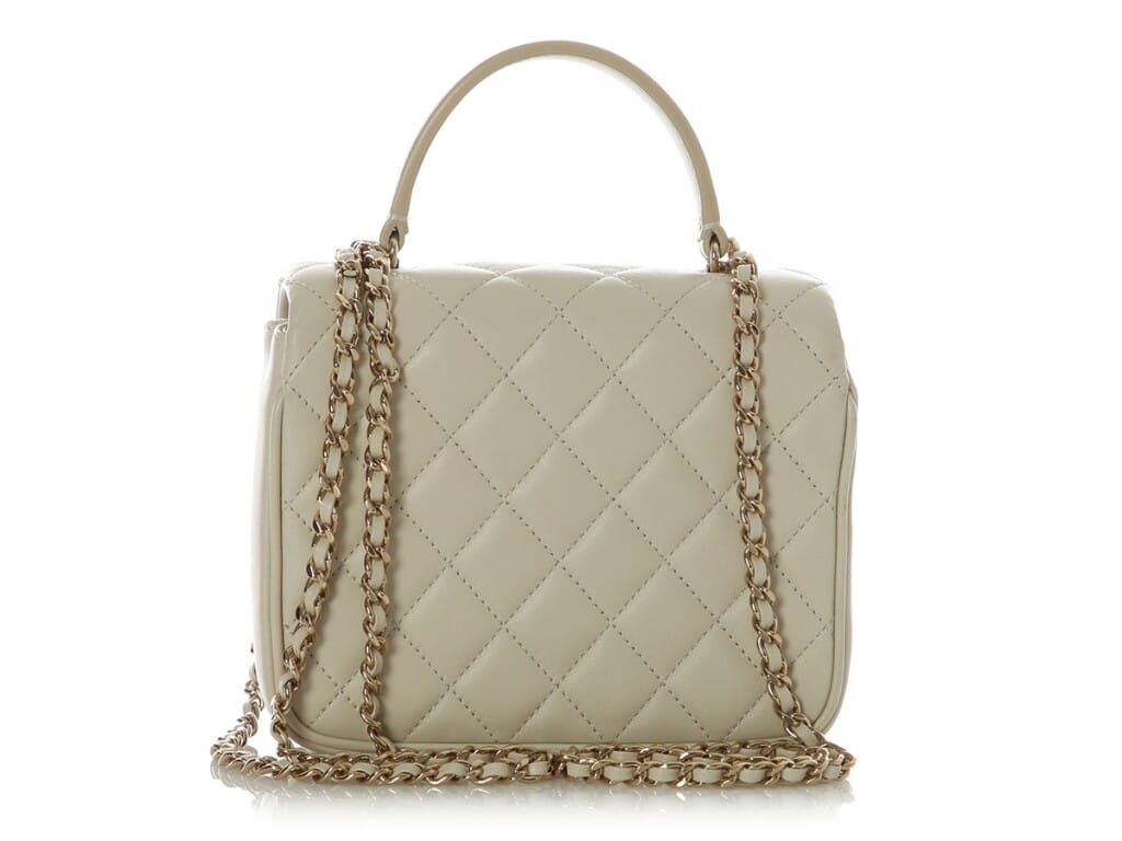 Cream Quilted Calfskin Citizen Chic Mini Flap Bag Gold Hardware, 2018