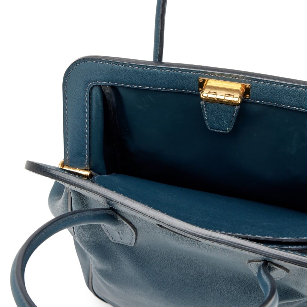 Bleu de Prusse Evergrain Convoyeur 25 Gold Hardware, 2015