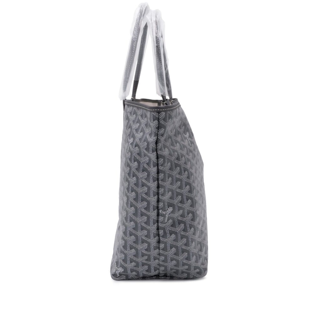 Grey Goyardine Canvas and Chevroches Calfskin Saint Louis PM Tote