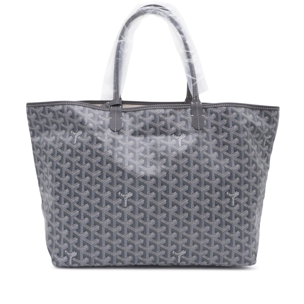 Grey Goyardine Canvas and Chevroches Calfskin Saint Louis PM Tote