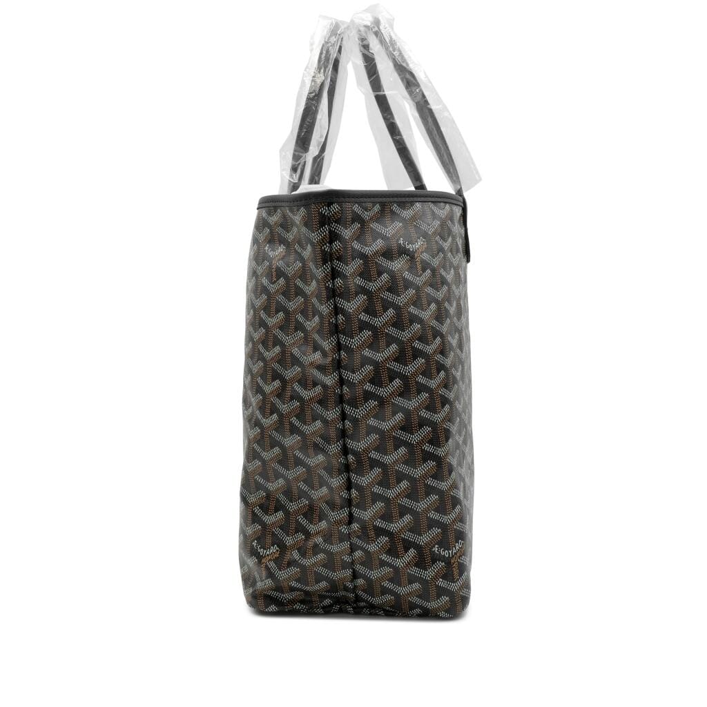 Black Goyardine Canvas and Chevroches Calfskin Saint Louis PM Tote