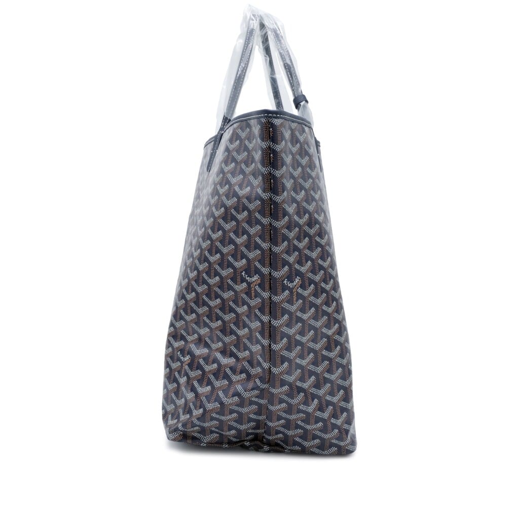Navy Goyardine Canvas and Chevroches Calfskin Saint Louis GM Bag