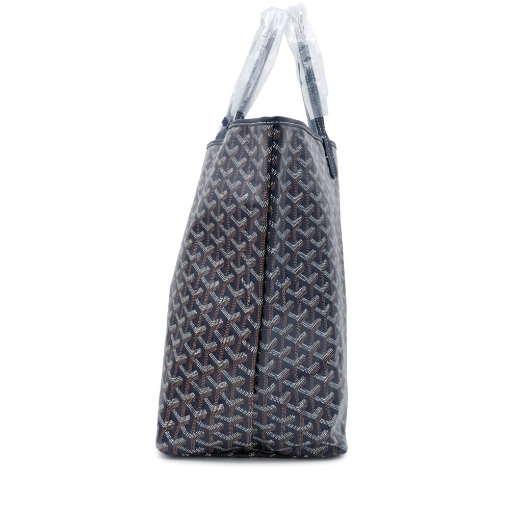 Navy Goyardine Canvas and Chevroches Calfskin Saint Louis GM Bag