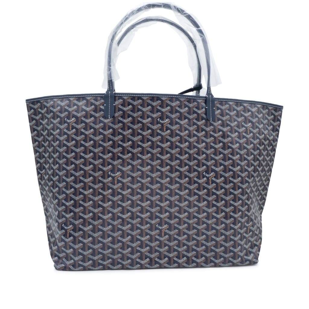 Navy Goyardine Canvas and Chevroches Calfskin Saint Louis GM Bag