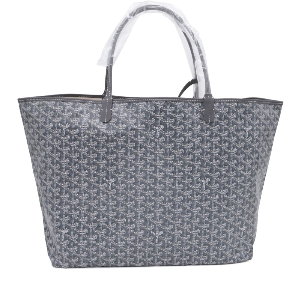Grey Goyardine Canvas and Chevroches Calfskin Saint Louis GM Bag