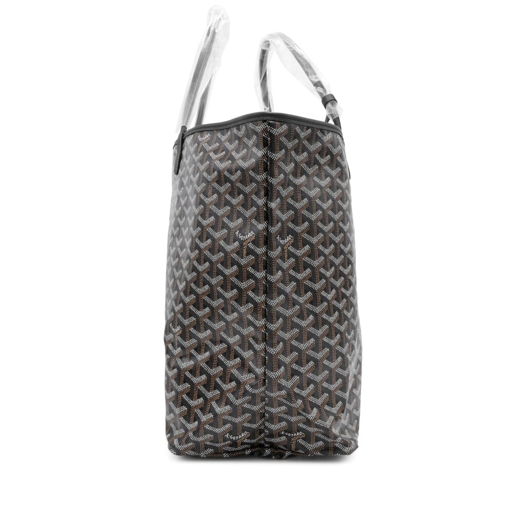 Black Goyardine Canvas and Chevroches Calfskin Saint Louis GM Bag