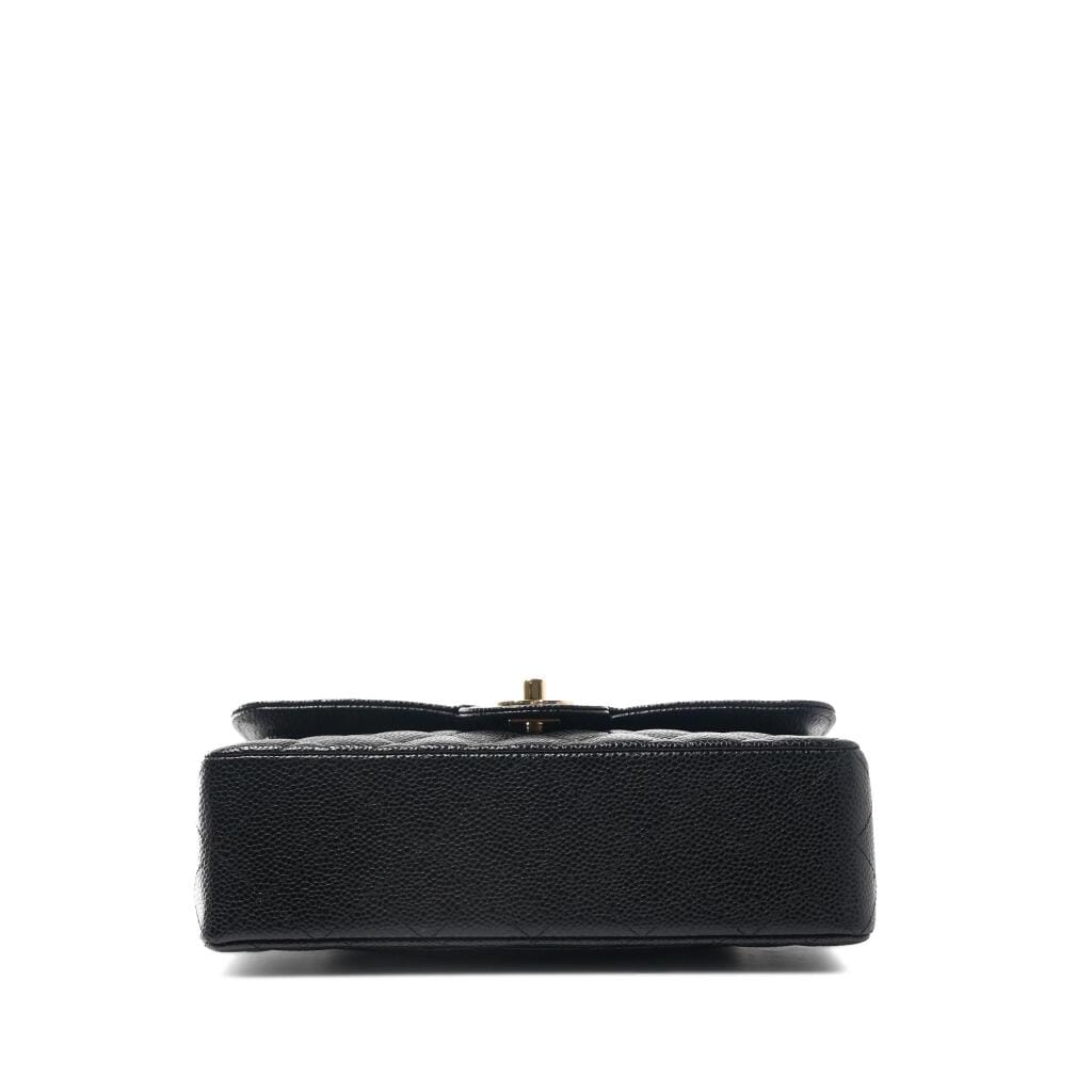 Black Quilted Caviar Small Timeless Double Flap Gold Hardware, 2021