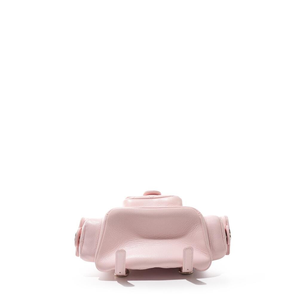 Pink Quilted Caviar Duma Backpack Pale Gold Hardware