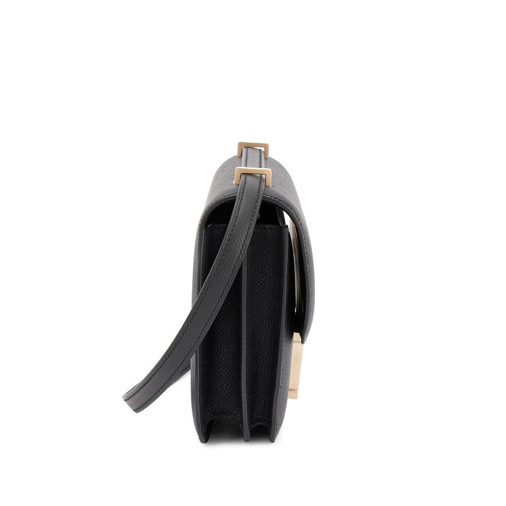Black Epsom Mini Constance 18 Brushed Gold Hardware, 2025
