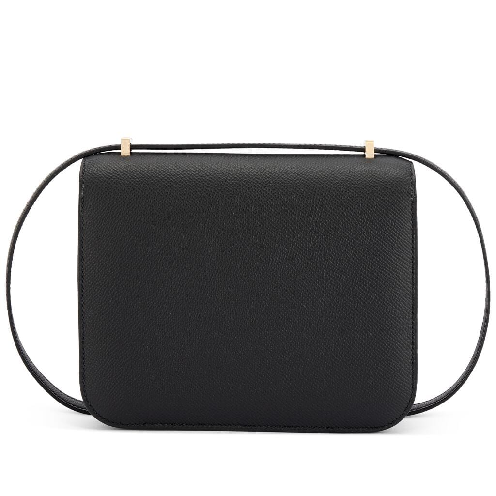 Black Epsom Mini Constance 18 Brushed Gold Hardware, 2025