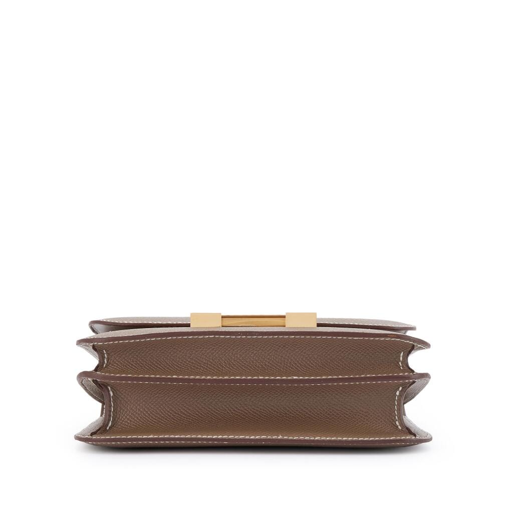 Etoupe Epsom Mini Constance 18 Gold Hardware, 2025