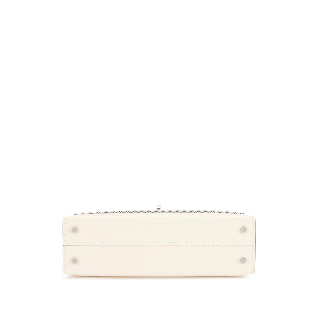 Limited Edition Cream Box Studded Mini Kelly II 20 Palladium Hardware, 2026
