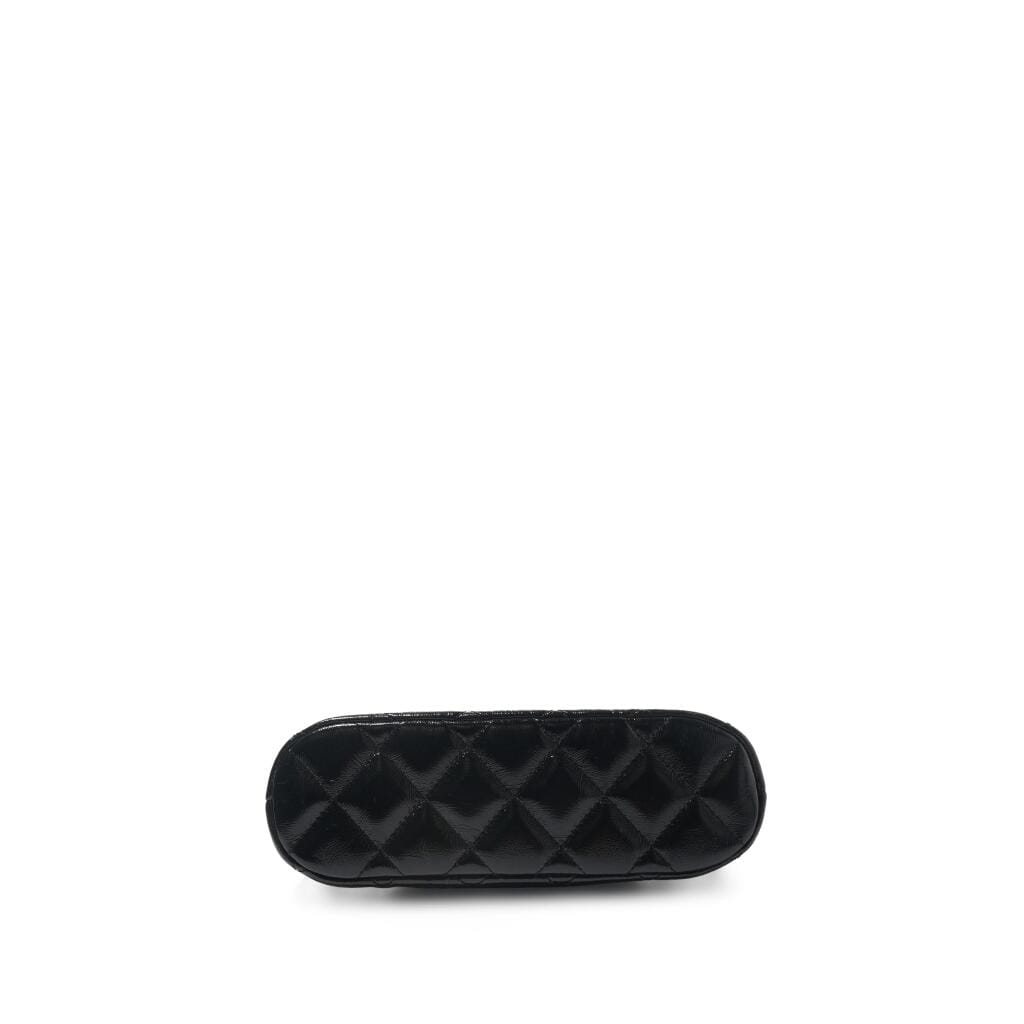 Black Quilted Calfskin Clutch with Chain Gold Hardware, 2026