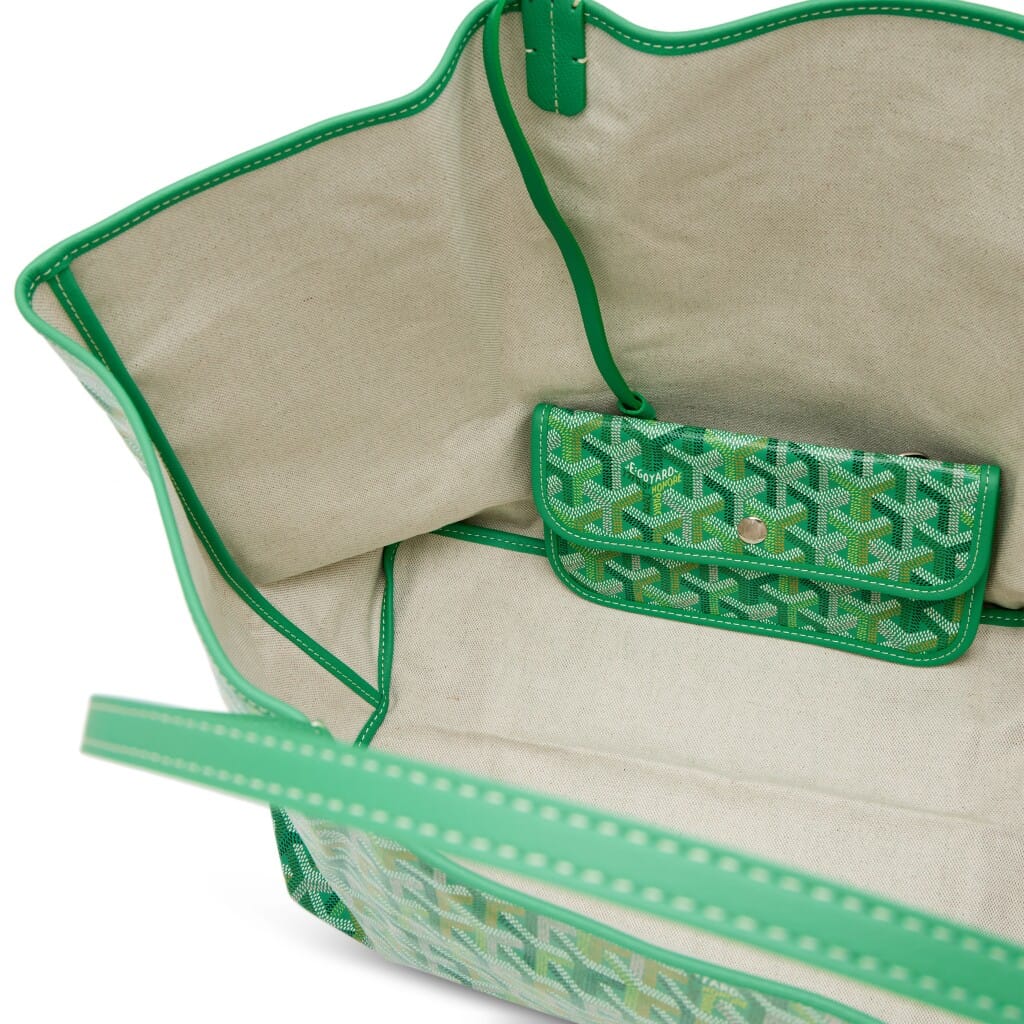 Meadow Green Goyardine Canvas and Chevroches Calfskin Saint Louis GM Tote, 2026