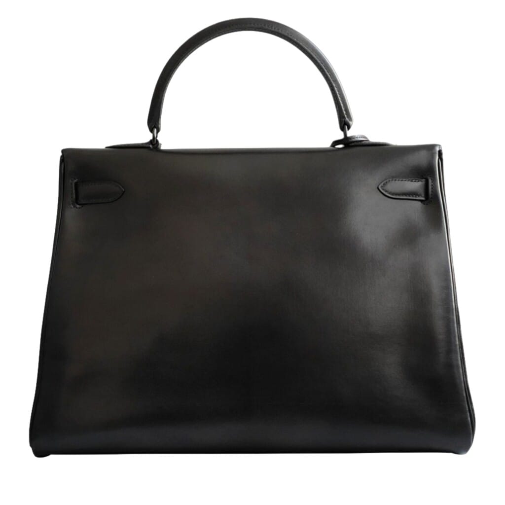 Limited Edition Black Box Calf So Black Retourné Kelly 35 Black PVD Hardware, 2010