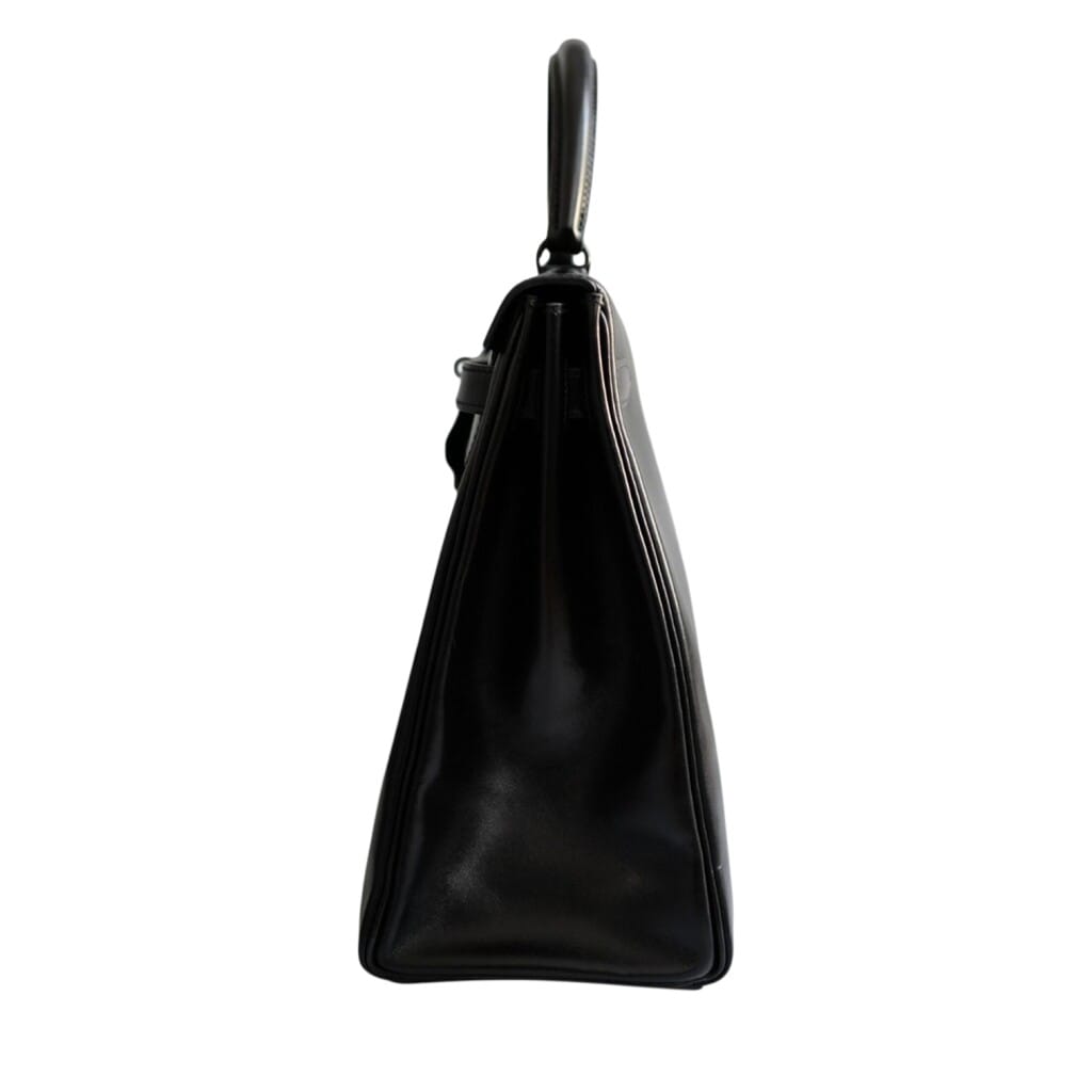 Limited Edition Black Box Calf So Black Retourné Kelly 35 Black PVD Hardware, 2010
