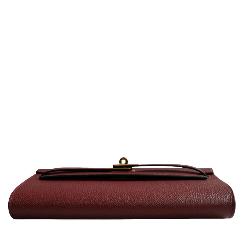 Rouge H Epsom Kelly-To-Go Wallet Gold Hardware, 2026