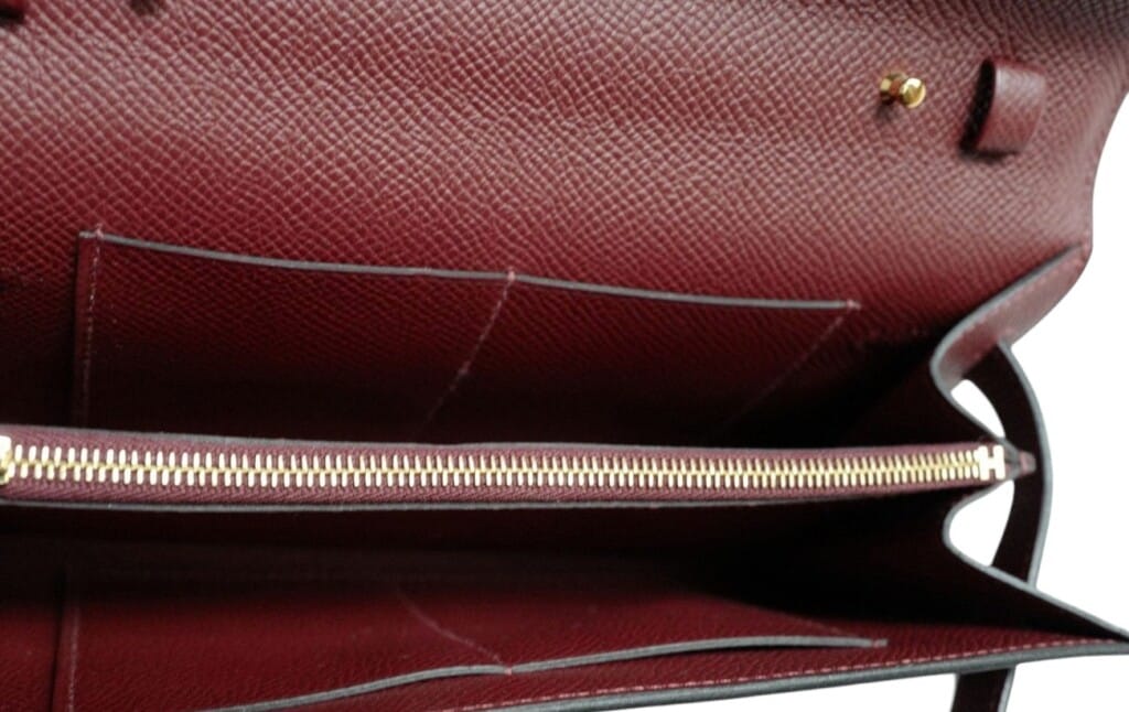 Rouge H Epsom Kelly-To-Go Wallet Gold Hardware, 2026