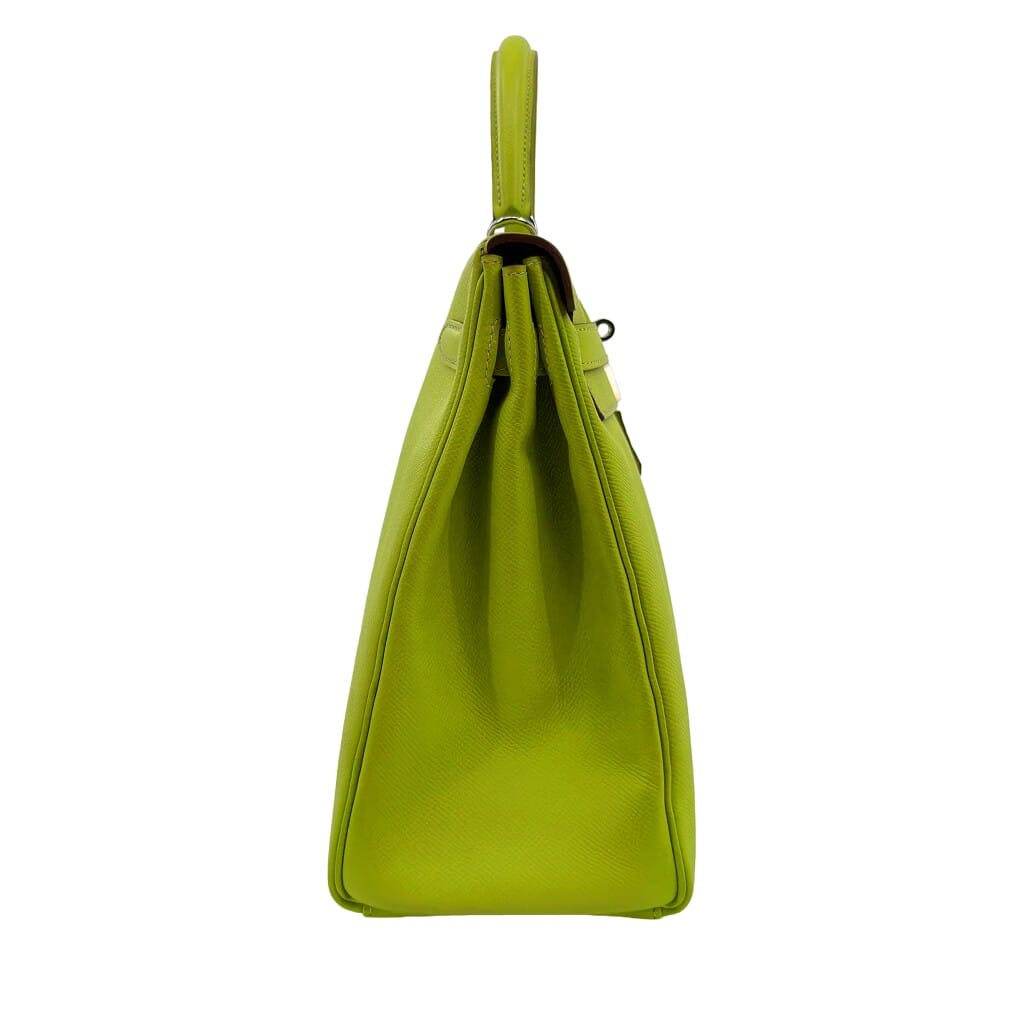 Kiwi and Vert Olive Candy Epsom Retourne Kelly 35 Palladium Hardware, 2011