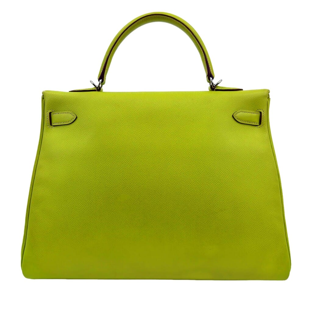 Kiwi and Vert Olive Candy Epsom Retourne Kelly 35 Palladium Hardware, 2011