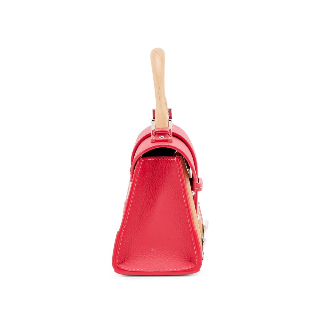 Fuchsia Goyardine Canvas and Chevroches Calfskin Saïgon Structuré Nano Bag Silver Hardware, 2025
