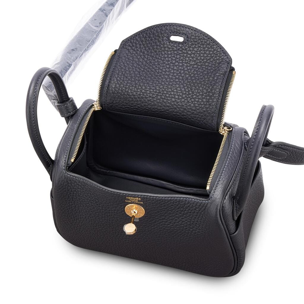 Bleu Nuit Clemence Mini Lindy II Gold Hardware, 2025