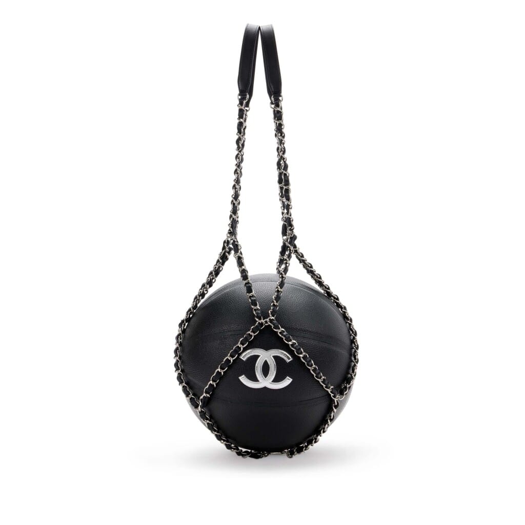 Black and Silver Basketball and Leather Chain Harness Silver Hardware, 2019