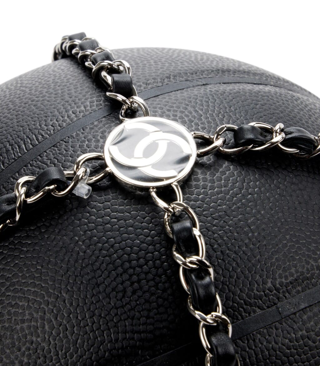 Black and Silver Basketball and Leather Chain Harness Silver Hardware, 2019
