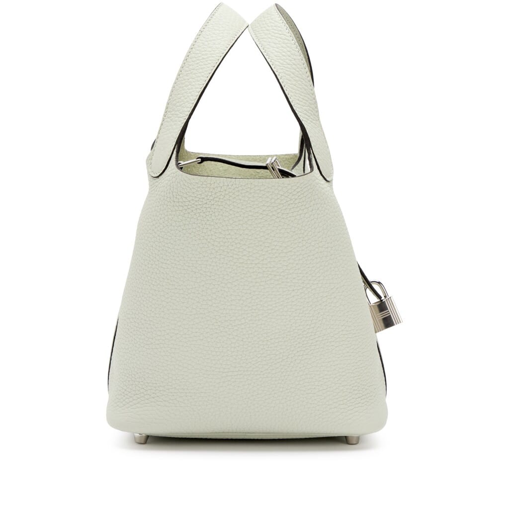 Gris Neve Clemence Picotin Lock 18 Palladium Hardware, 2023