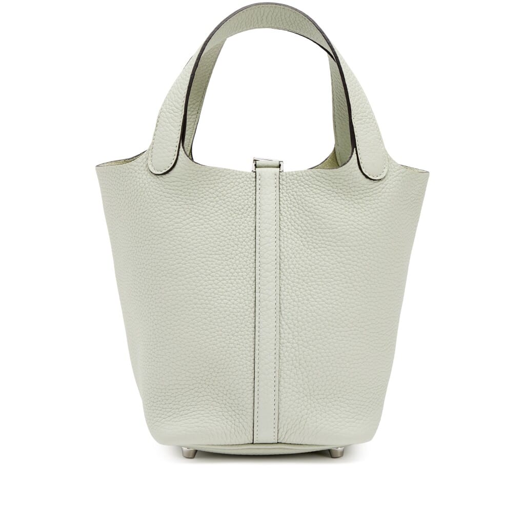 Gris Neve Clemence Picotin Lock 18 Palladium Hardware, 2023